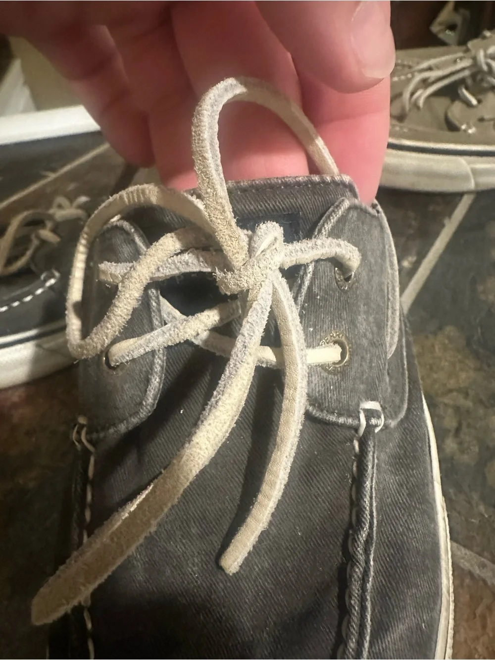 Sperry Boat Shoe - Gray Canvas Men’s Deck Shoe 11M